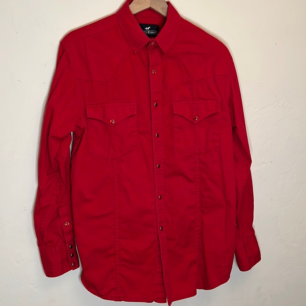 Western Express Pearl Snap Western Shirt Size L